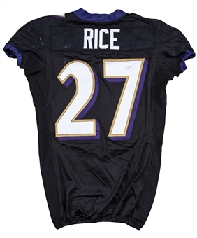 2011 Ray Rice Game Used Baltimore Ravens Black Jersey Photo Matched To 11/24/2011 
